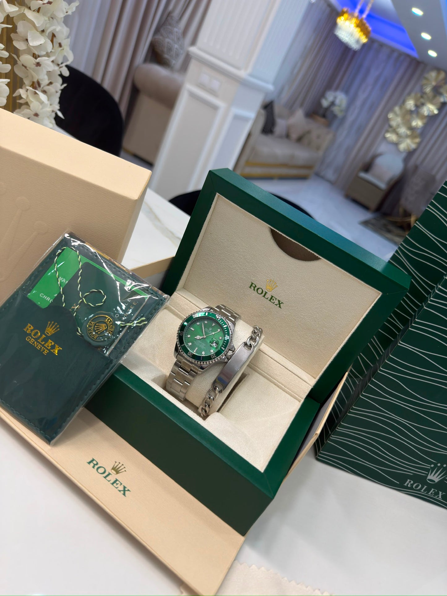Rolex Submariner Con Caja Original Y Pulsera De Regalo