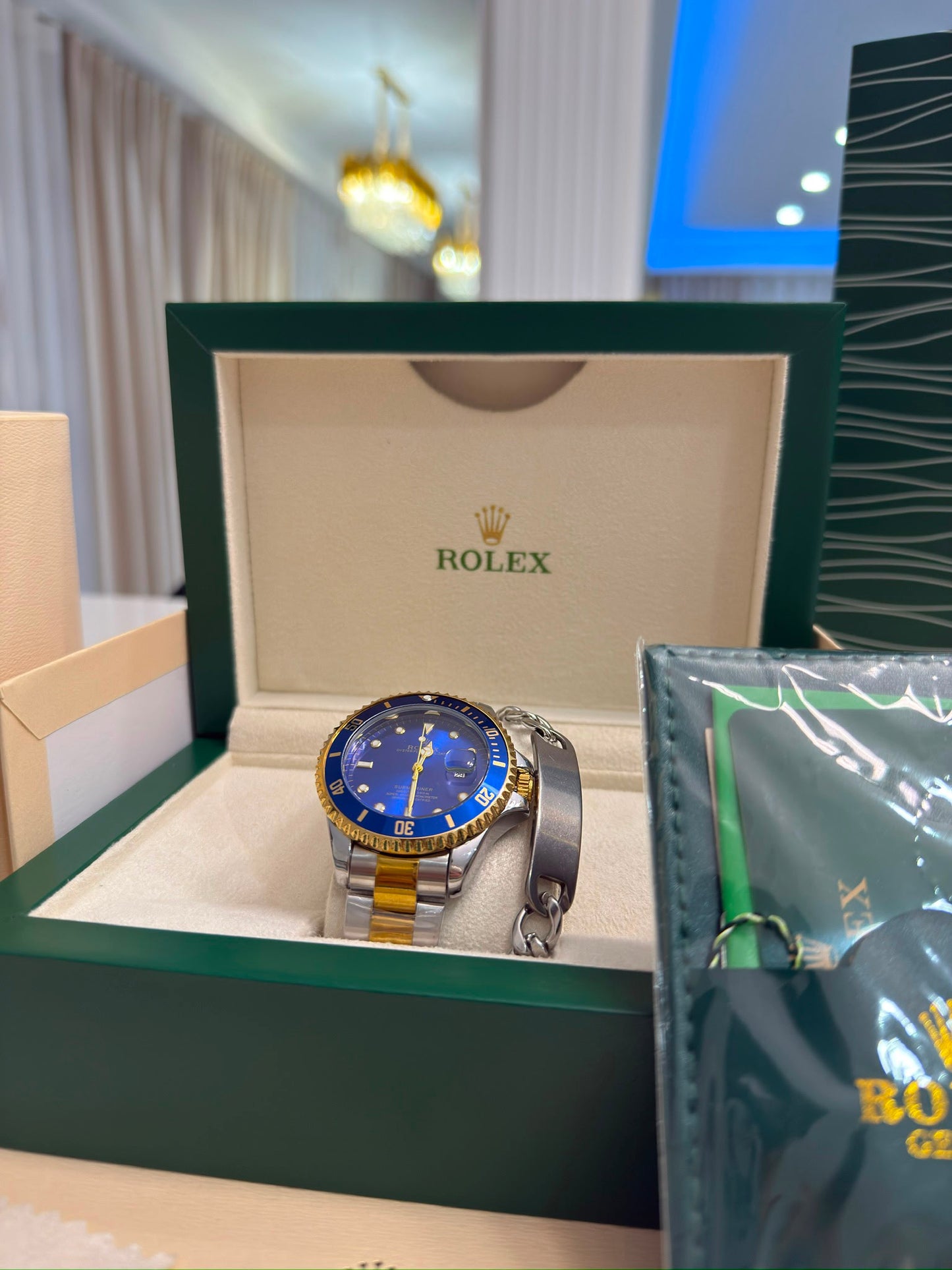 Rolex Submariner Con Caja Original Y Pulsera De Regalo