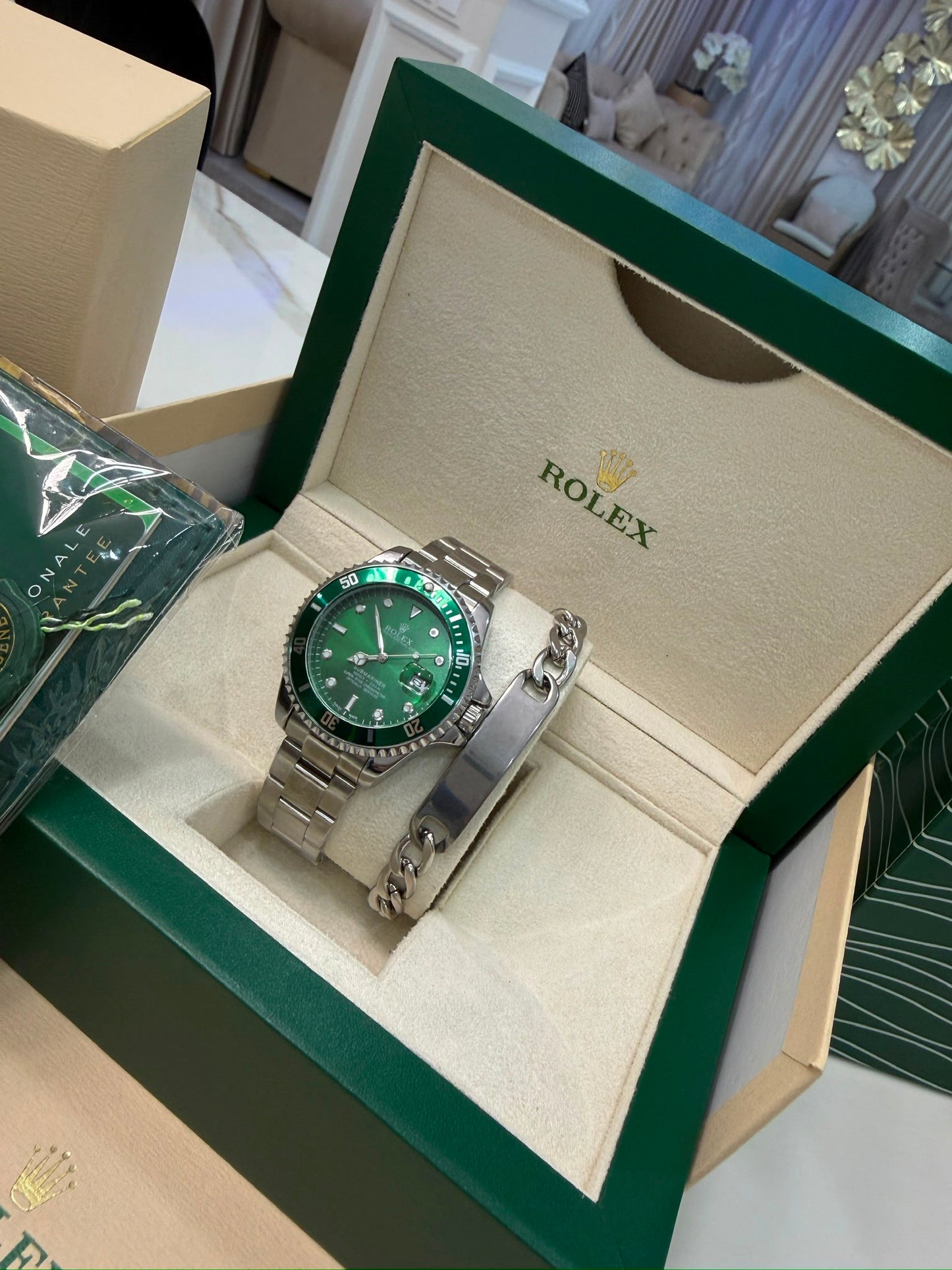 Rolex Submariner Con Caja Original Y Pulsera De Regalo