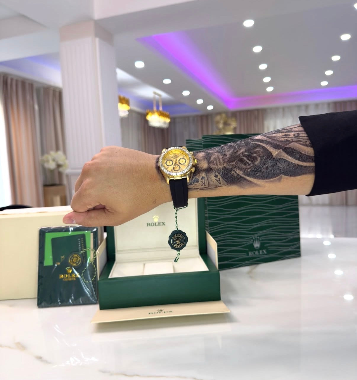 Rolex Daytona Con Caja Original Y Pulsera De Regalo