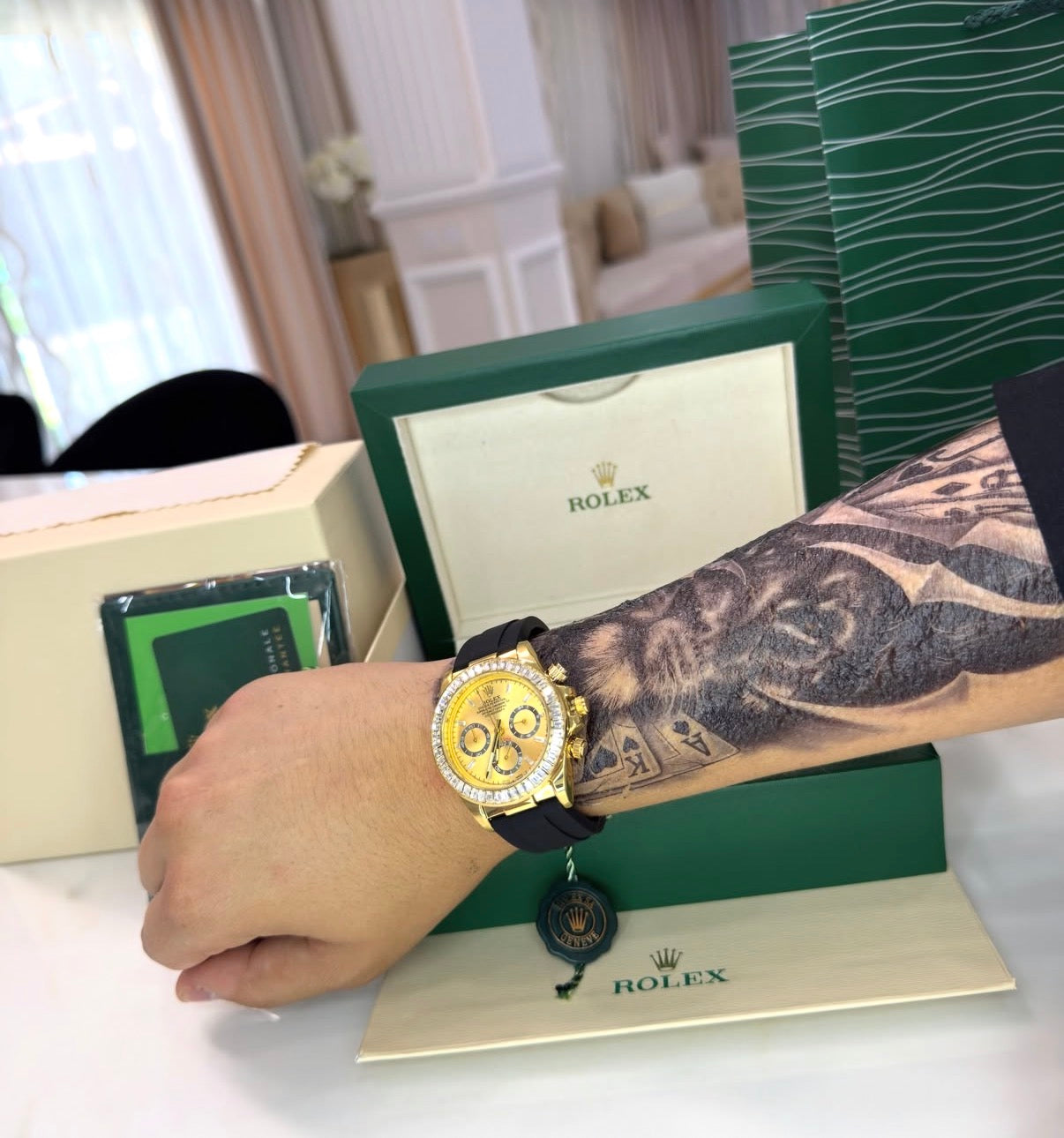 Rolex Daytona Con Caja Original Y Pulsera De Regalo