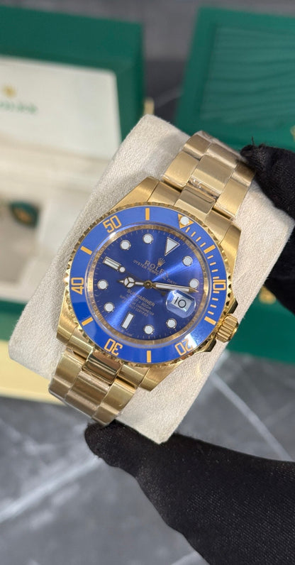 Rolex Submariner Oro Esfera Azul Super Clon