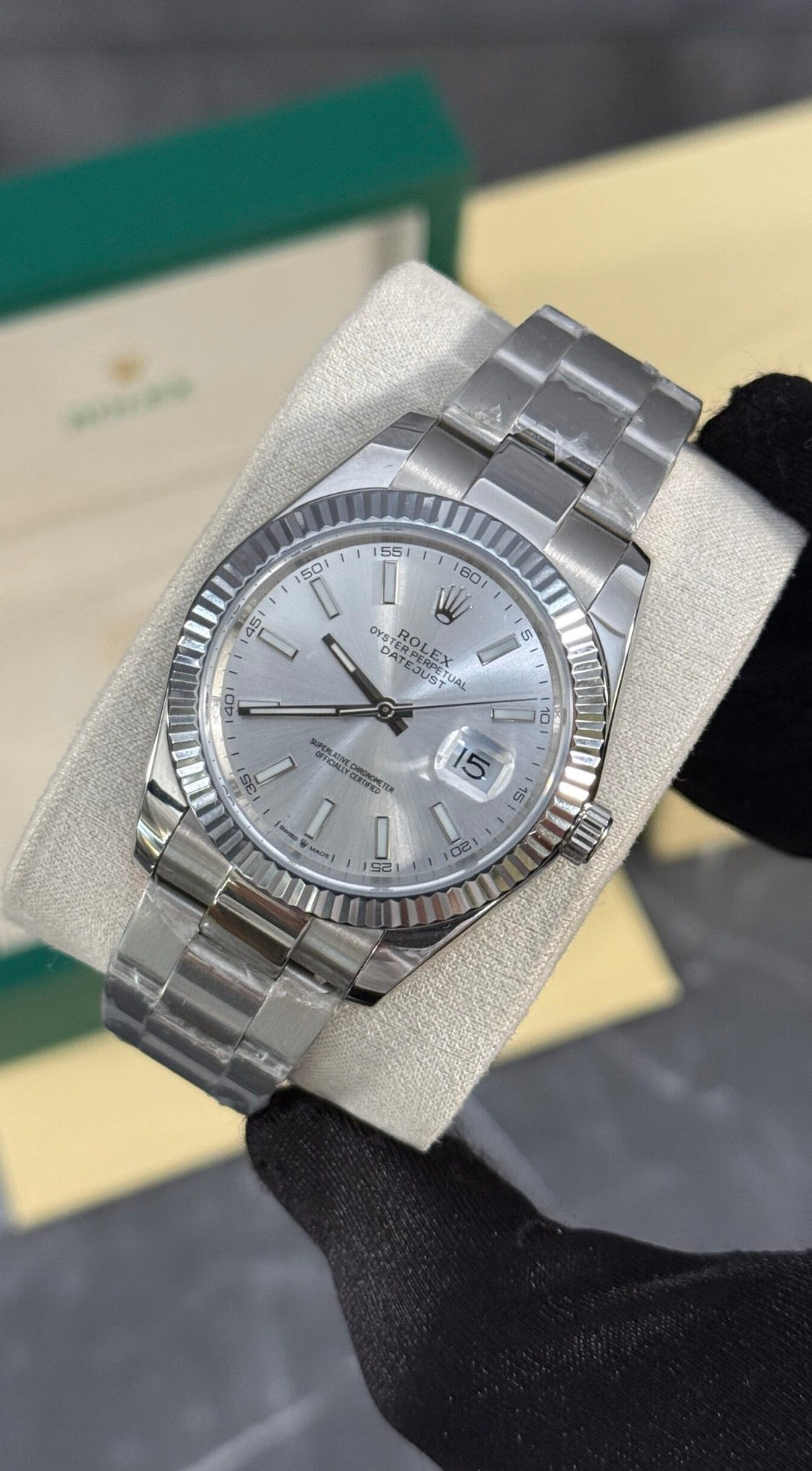 Rolex Date Jst Esfera Plata