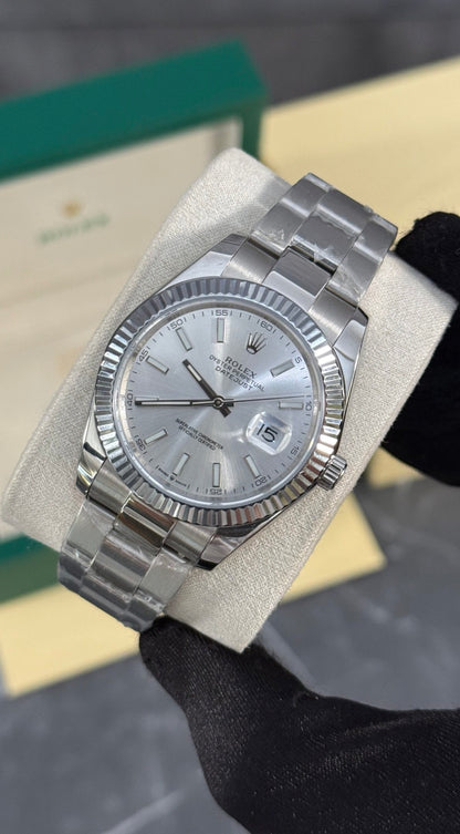 Rolex Date Jst Esfera Plata