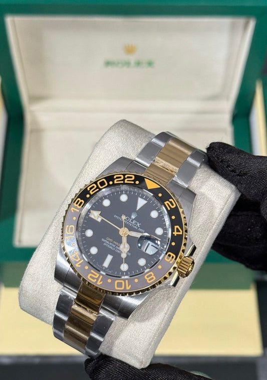 Rolex Gmt Oro/Plata Esfera Negra