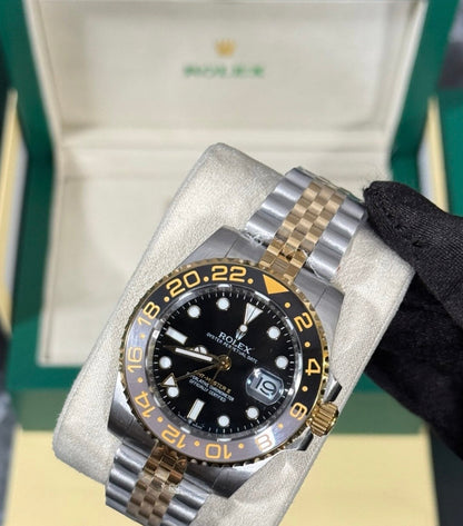 Rolex Gmt Jubile Oro/Plata Esfera Negra