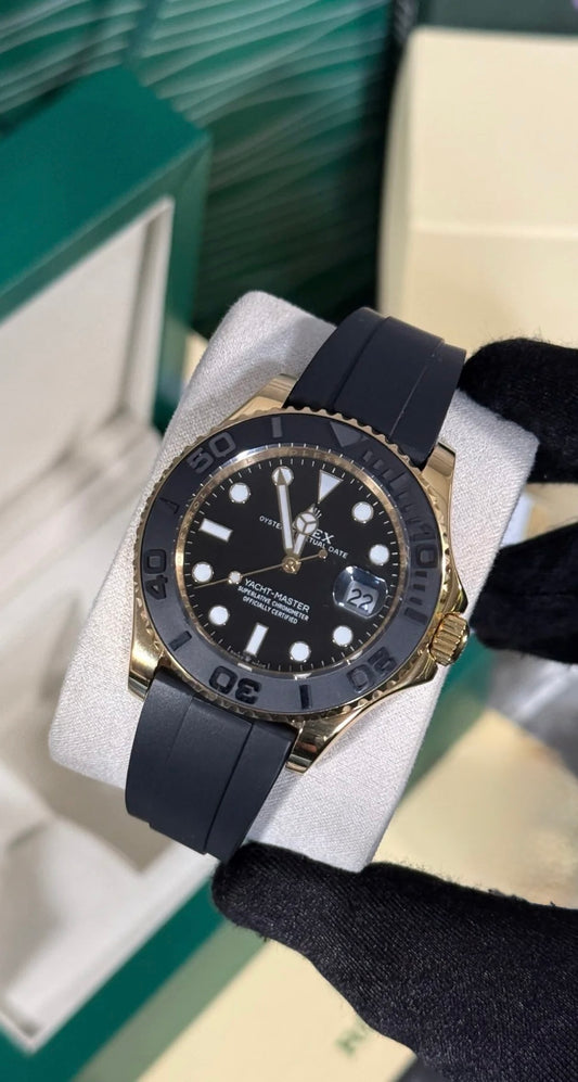 Rolex Yacht Master Negro/Oro Esfera Negra