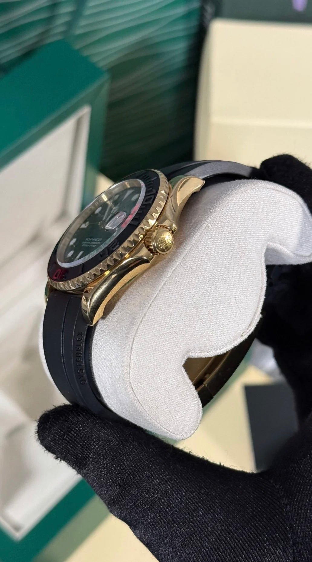 Rolex Yacht Master Negro/Oro Esfera Negra