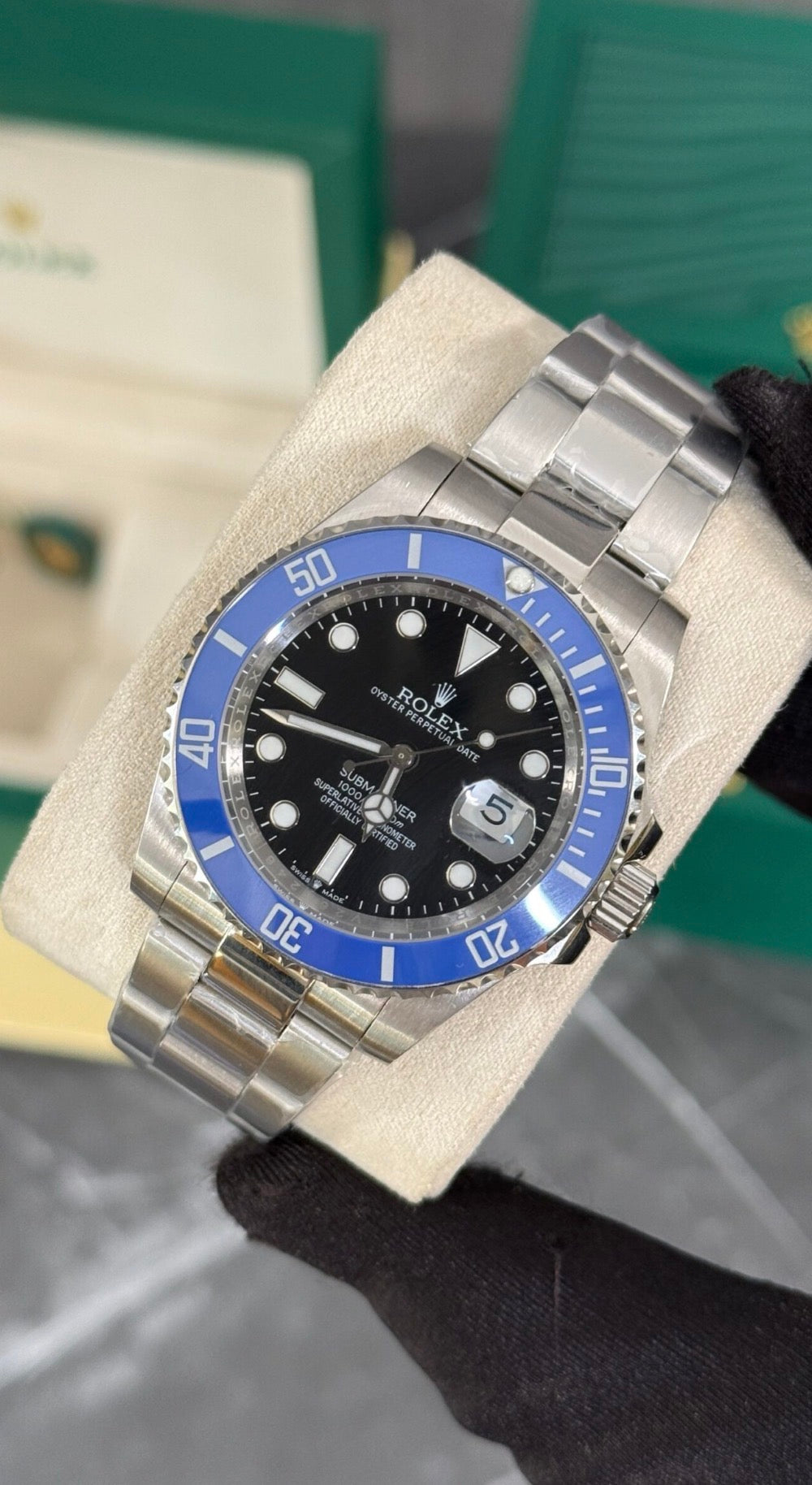 Rolex Submariner Cookie Monster Azul Esfera Negra