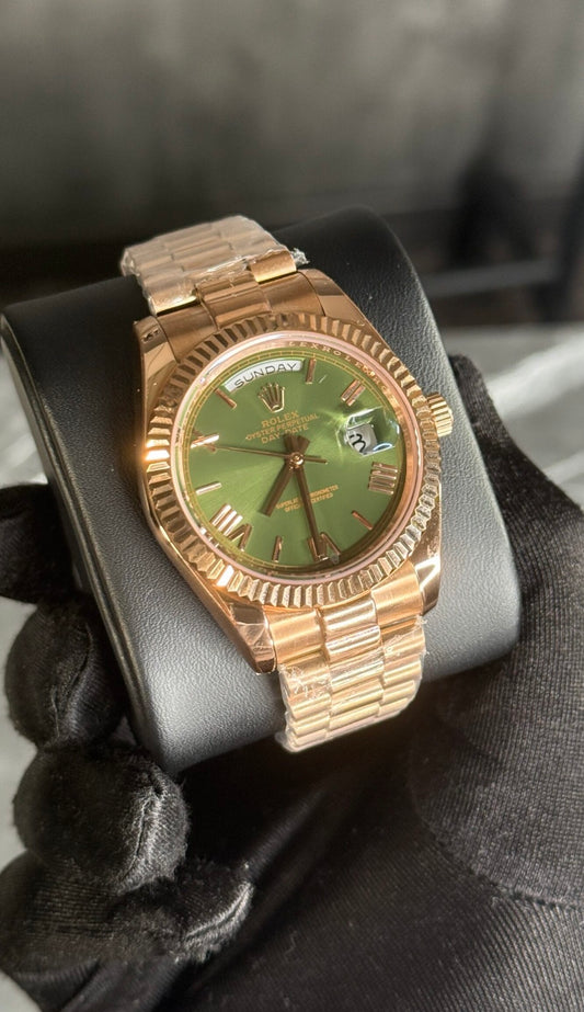 Rolex Day - Date Oro / Rosa Esfera Verde