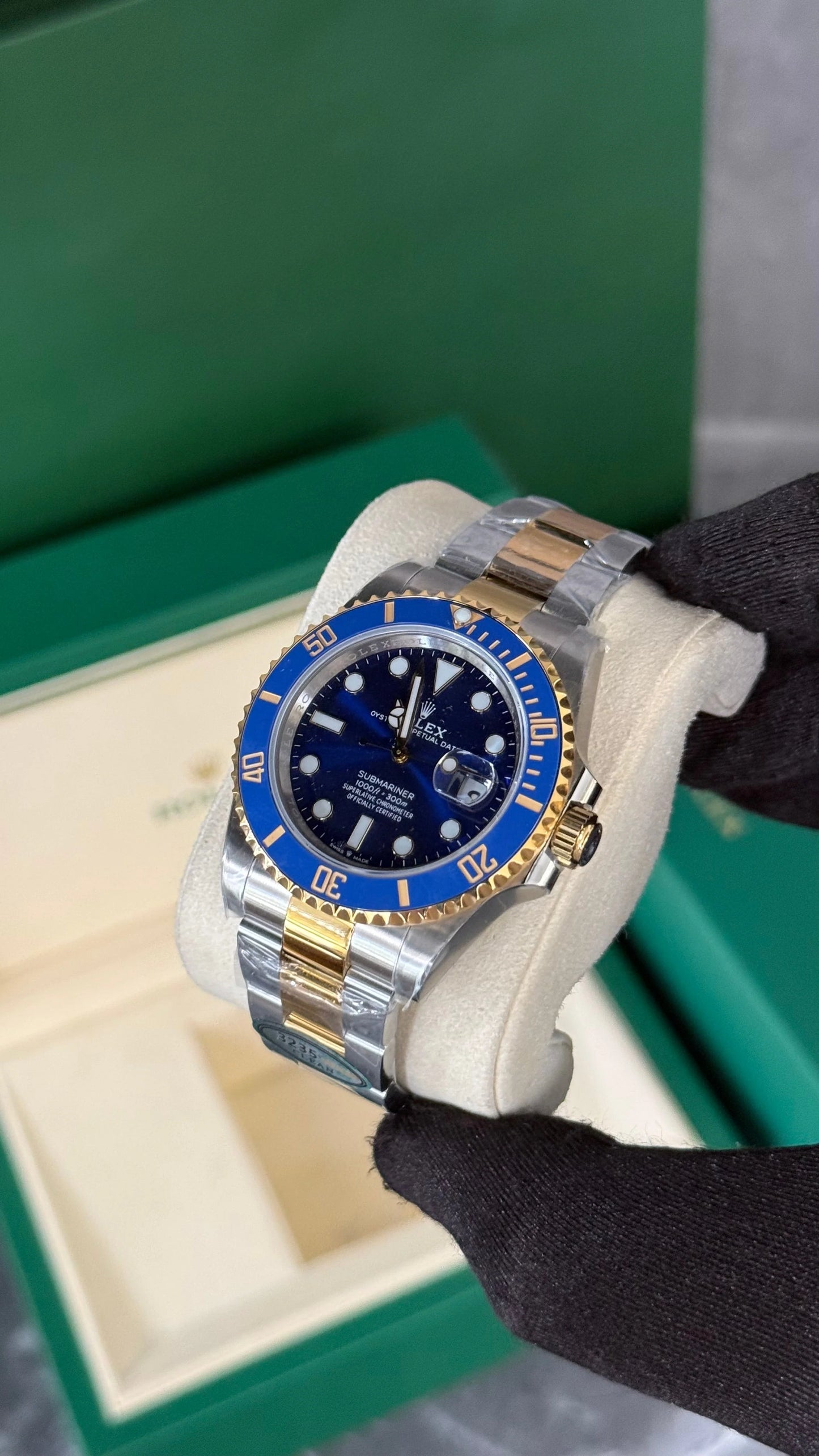 Rolex Submariner Azul / Oro Esfera Azul Super Clon