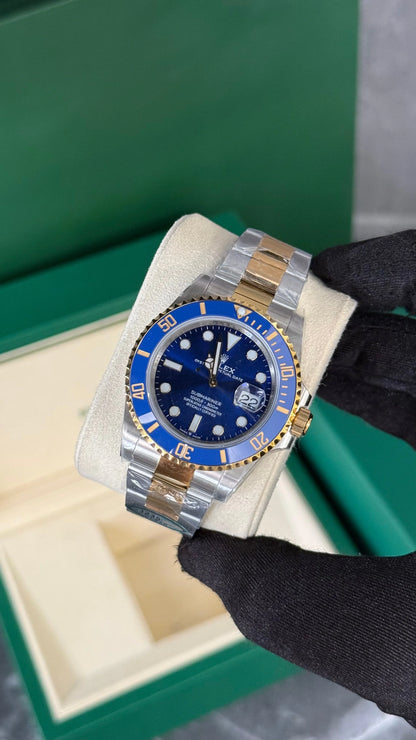 Rolex Submariner Azul / Oro Esfera Azul Super Clon
