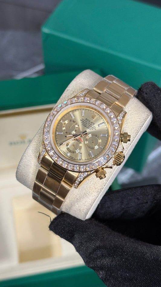 Rolex Daytona Full Oro / Diamantes Esfera Oro