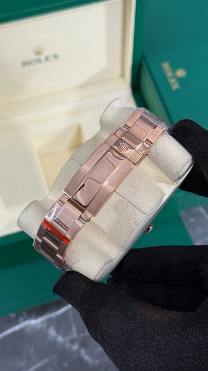 Rolex Rainbow Oro / Rosa Esfera Negra