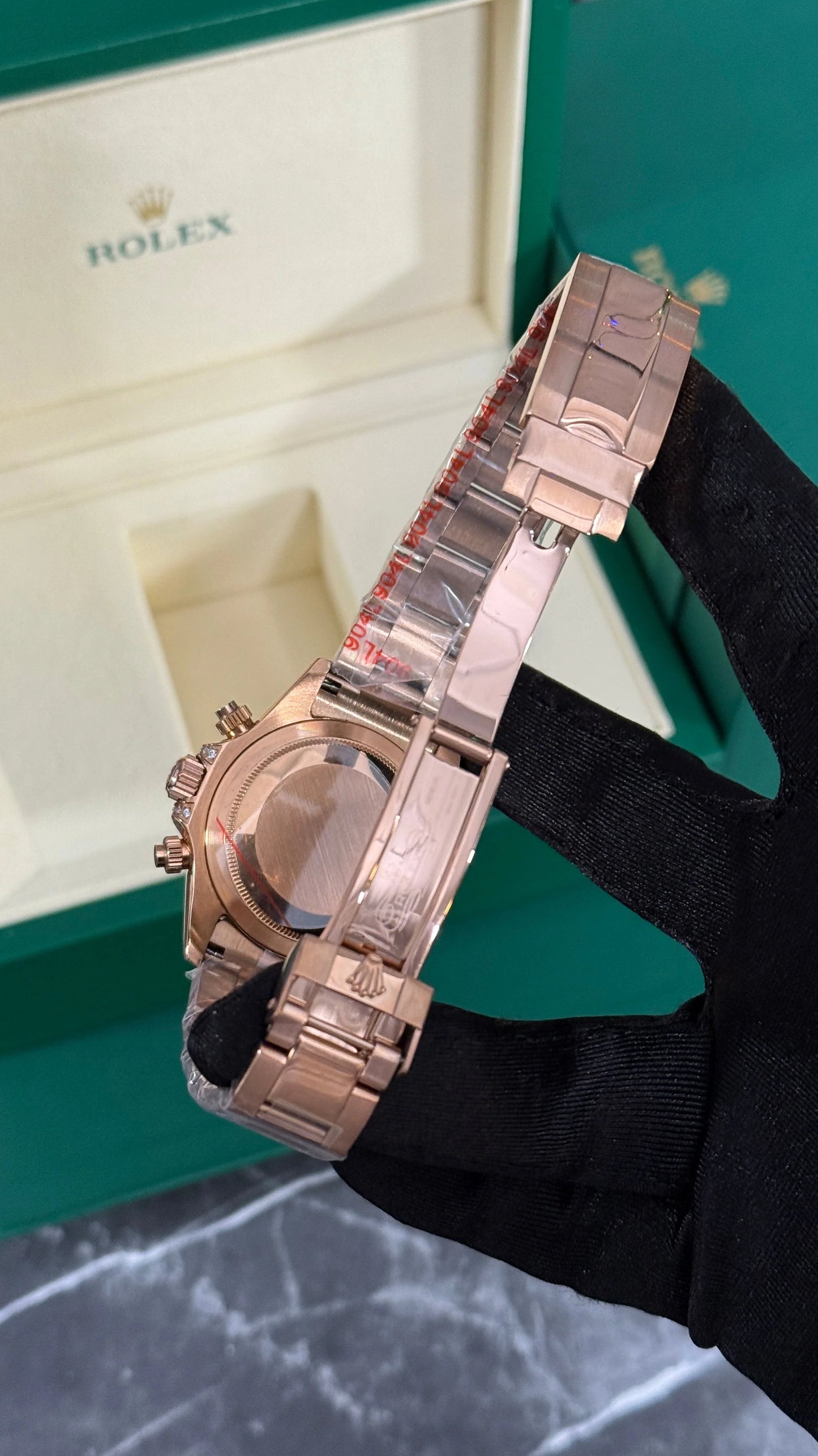 Rolex Rainbow Oro / Rosa Esfera Negra