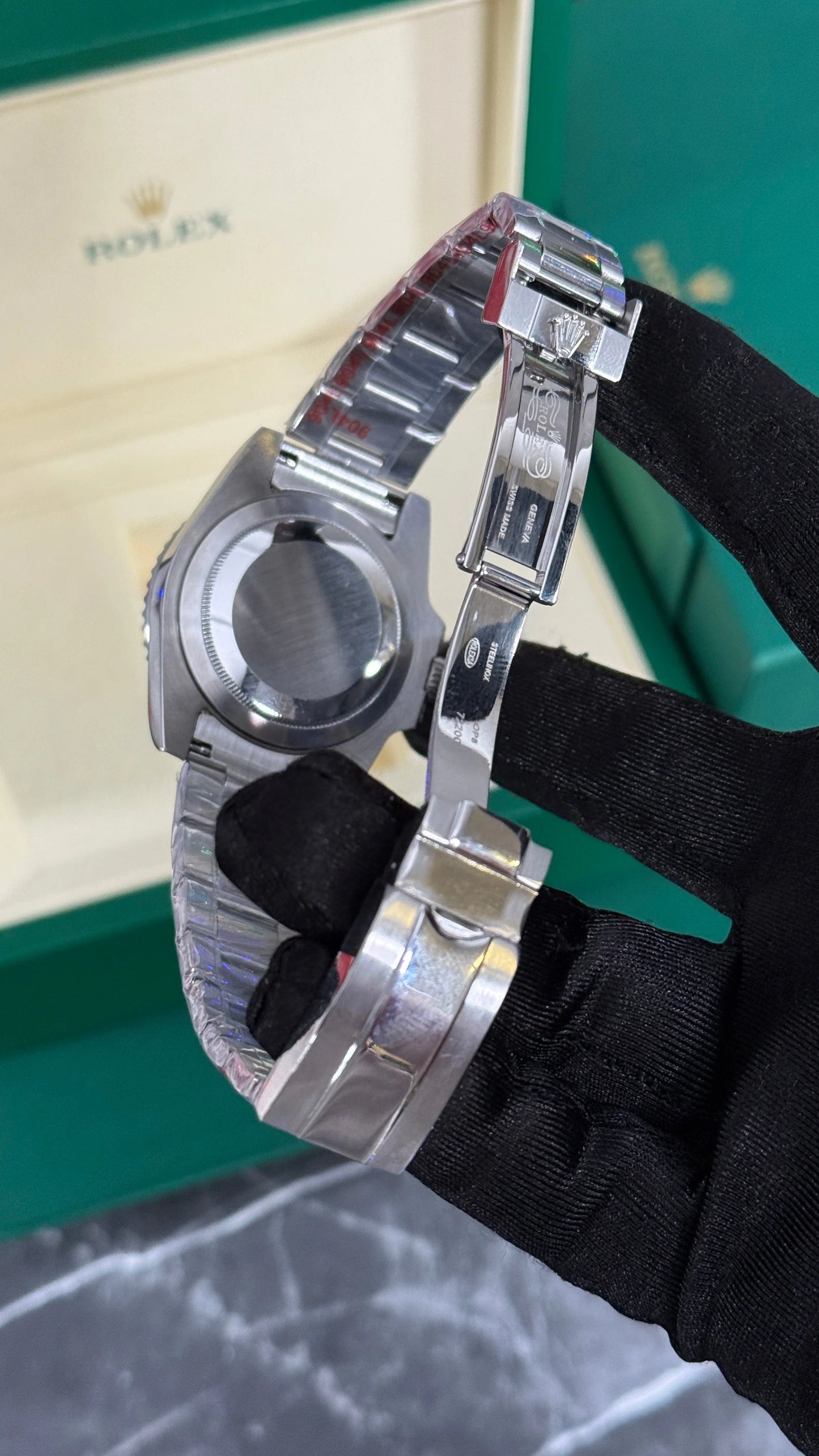 Rolex Gmt-Master II Plata Diamantes Esfera Negra