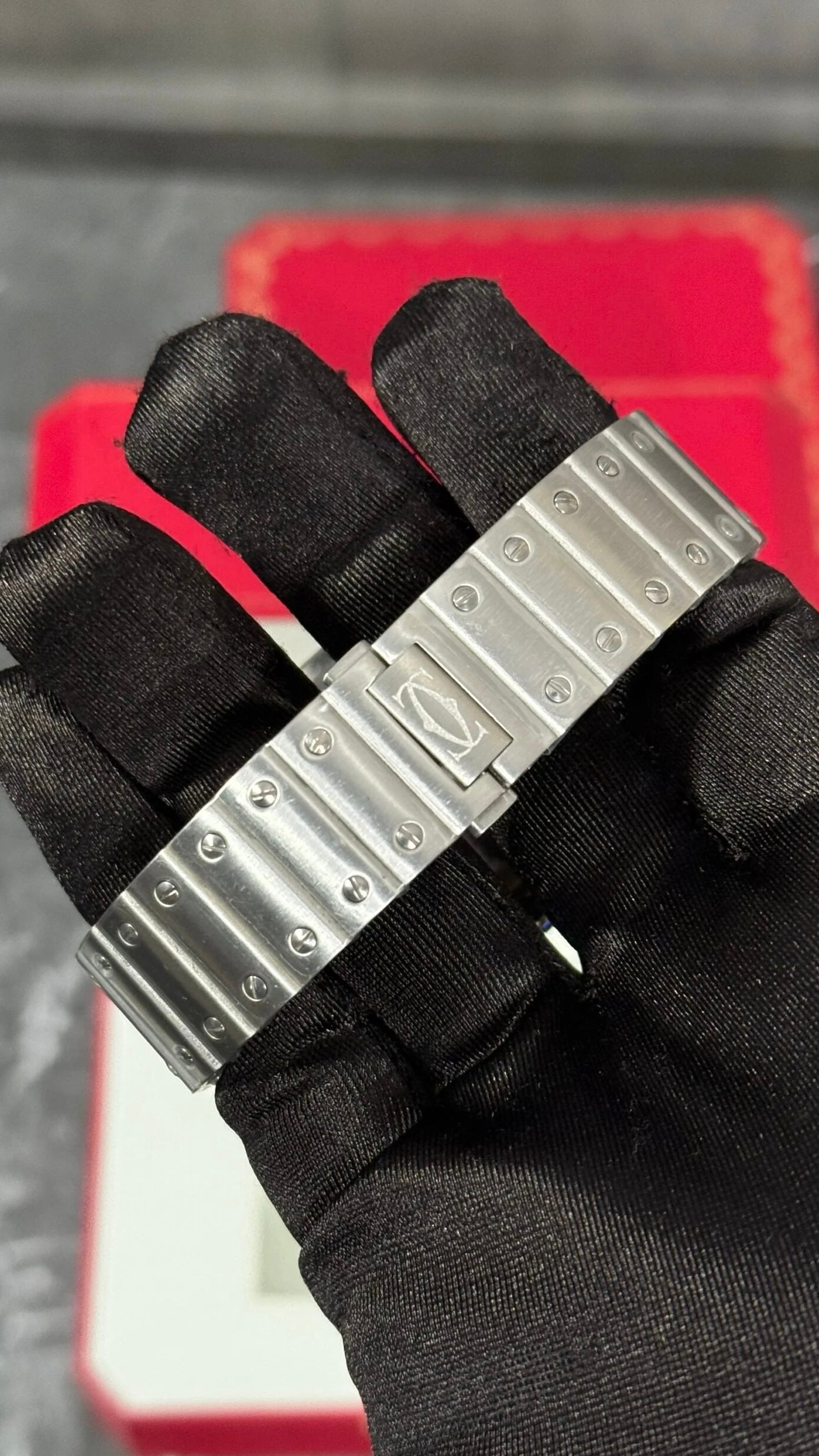 Cartier Santos Plata Esfera Verde