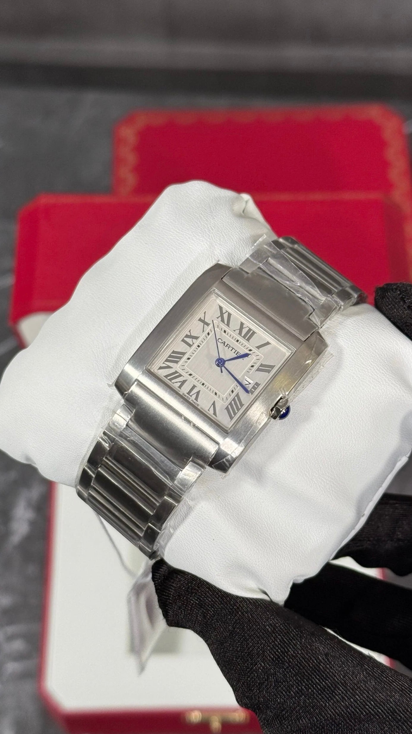 Cartier Tank Plata Esfera Blanca