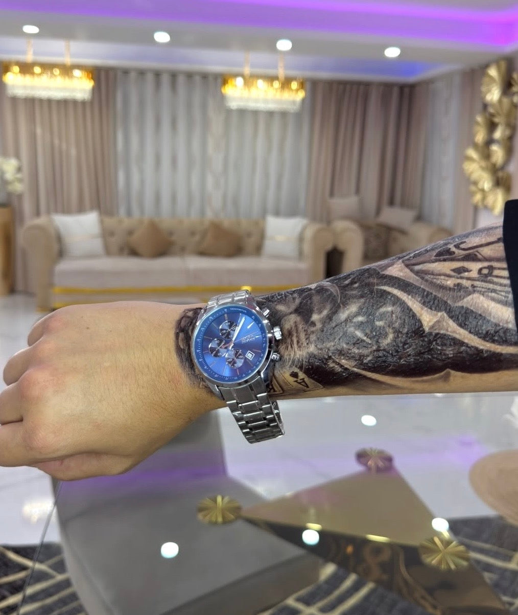 Hugo Boss Esfera Azul Con Caja Original Y Pulsera De Regalo