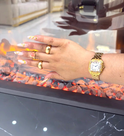 Rolex Cartier Mujer Con Caja Original Y Pulsera De Regalo