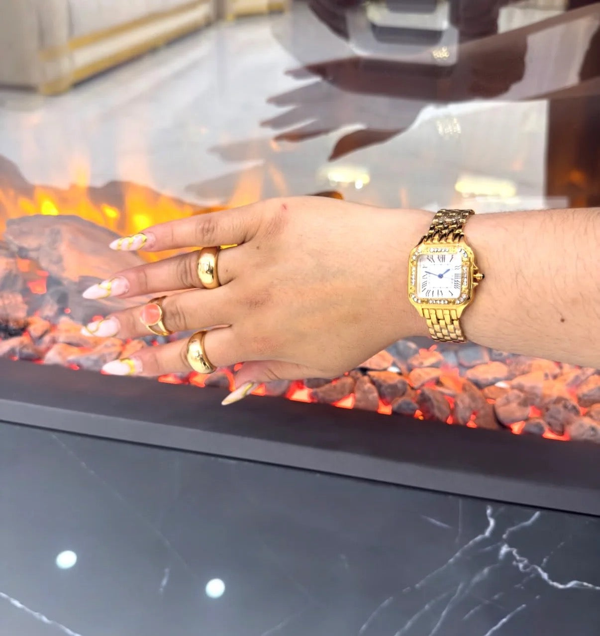 Rolex Cartier Mujer Con Caja Original Y Pulsera De Regalo